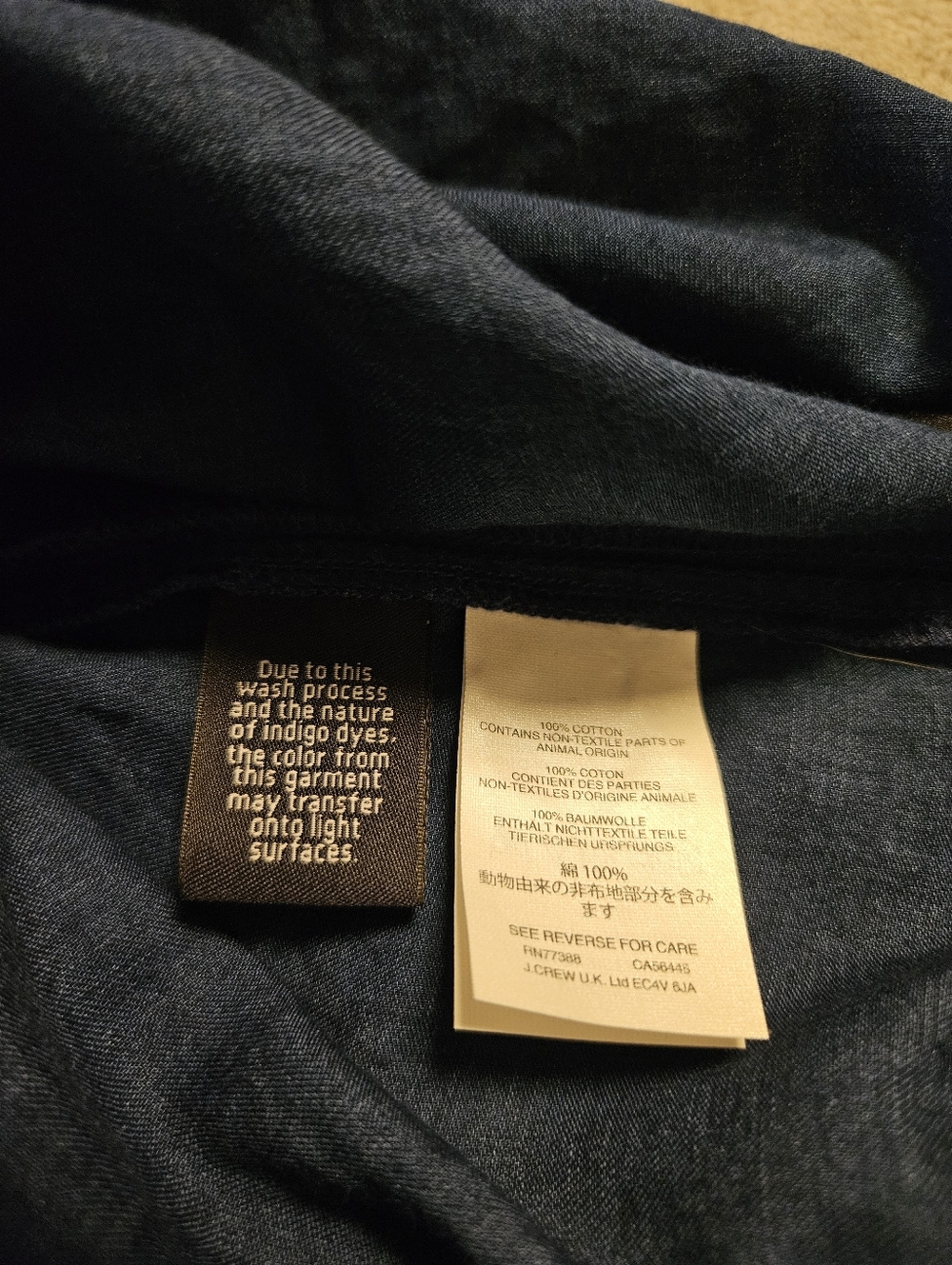 J Crew Denim Chambray Long Sleeve Lightweight Popover Shirt Size 8 - Picture 6 of 11